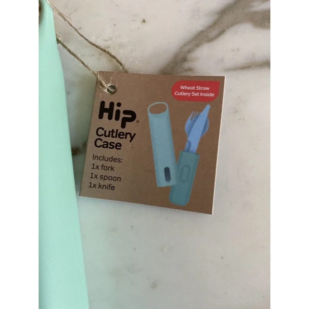 NEW HIP Blue Green Travel Cutlery Set With Case